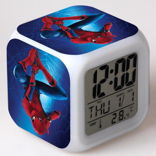 Led Luminous Digital Alarm Clock-spiderman Digital Alarm Clock