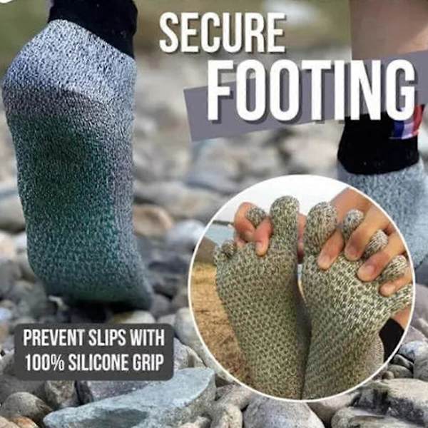 Konjoun Barefoot Sokker, Konjoun Sokker Udendørs, Konjoun Jordforbindelses Sokker, Vandresokker db grey 02