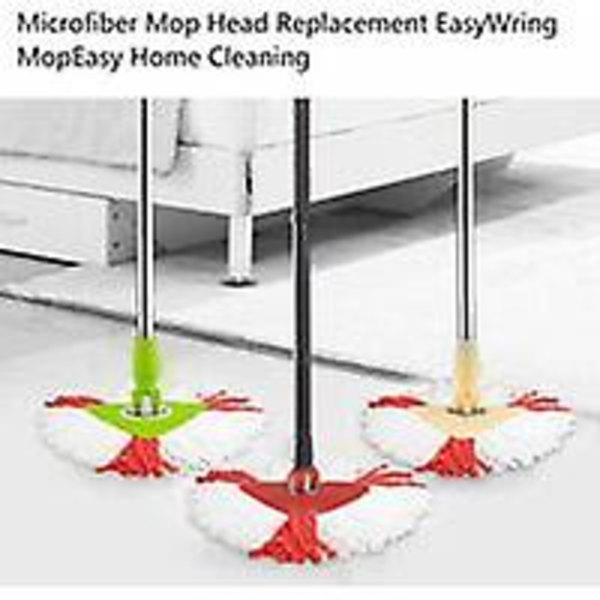 4 kpl Clean Twist Disc Mop -vaihtopäitä, 2-in-1 mikrokuitu Mop -pää Vileda Turbo Easy To Wring And Clean {Db}