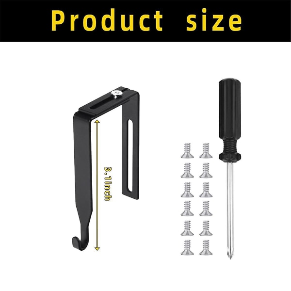 Hängare Universal Partition Hanger Set Metall Svart Krokar Dörr Spegel Hängare Väggkrokar 12st