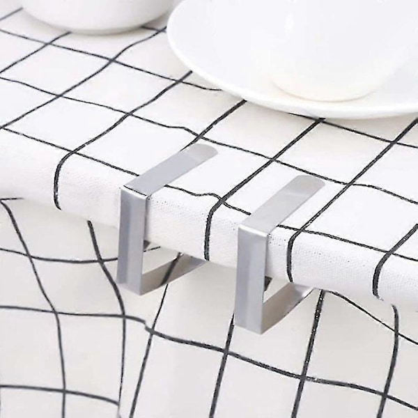 Stor 8 x 7 cm dugklemme i rustfrit stål, dugklemme, dugklemme i rustfrit stål, pakke med 8 [DB]