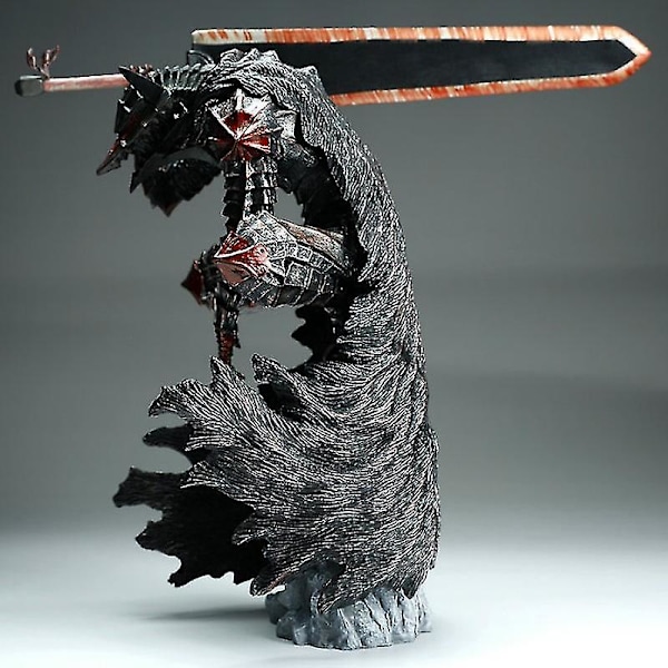 Berserk Guts L Anime Figur Guts Berserker Rustning Actionfigur Berserk Black Swordsman Figurine Samleobjekt Modell Dukke Leker 25cm Db 17cm No box