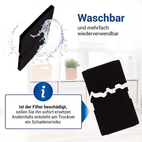 10 PC Tørretumbler filter til tørretumbler udskiftning til Beko 2964840100,fnugfilter til tørretumbler Beko DE8635rx DS7512pa tørretumbler db black