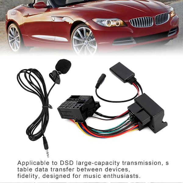 Mikrofonadapter Hjelpe lydkabel Bluetooth 5.0 Plug and Play Erstatning for 5-serie E60 E61 2002-2014db