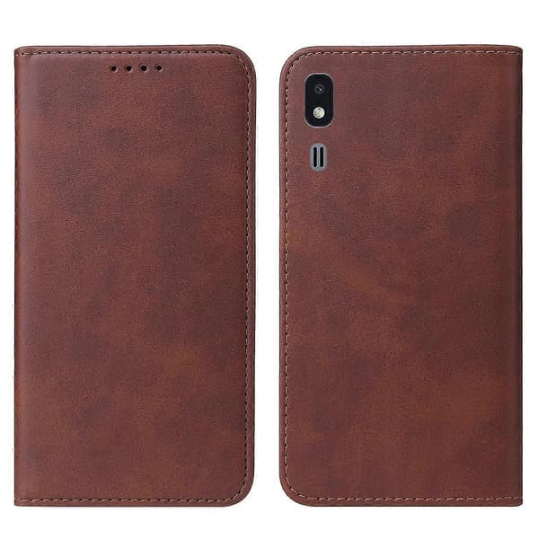 Magnetiskt läderfodral [DB] för Samsung Galaxy A2 Core / A260 Brown