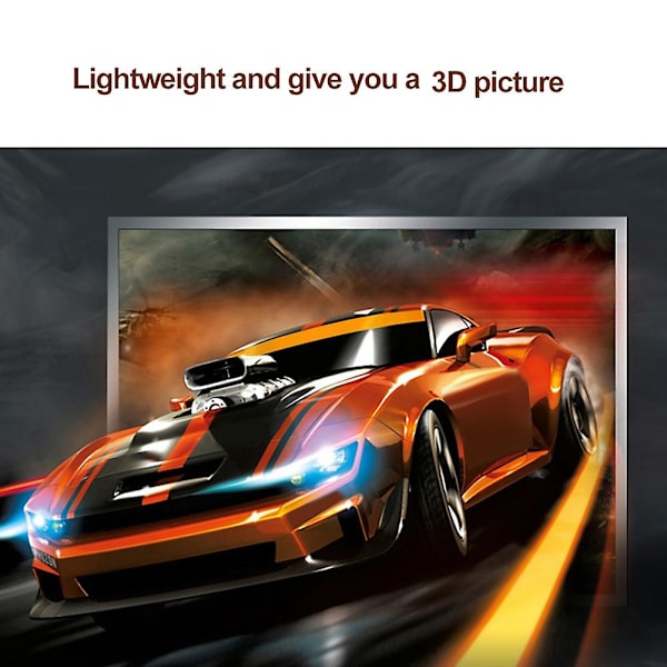 4 stk. polariserede passive 3D-briller til 3D-TV, ægte 3D-biografer til 3D-spil og TV [DB] Black