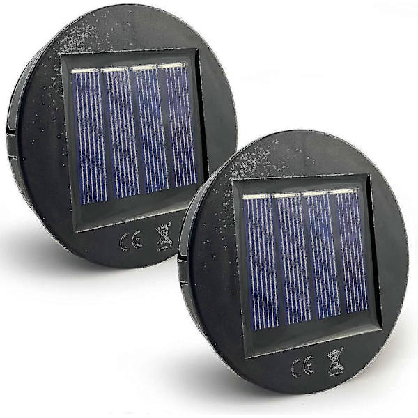 2-pakning 8 cm diameter erstatning solcellelys [DB]