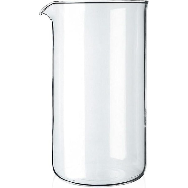 Erstatningsstempelglas 8 kopper, gennemsigtig, 1 liter - diameter 10 cm