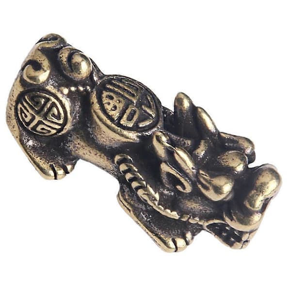 Gylden messing Pi Yao amulet vedhæng til smykkefremstilling håndværk