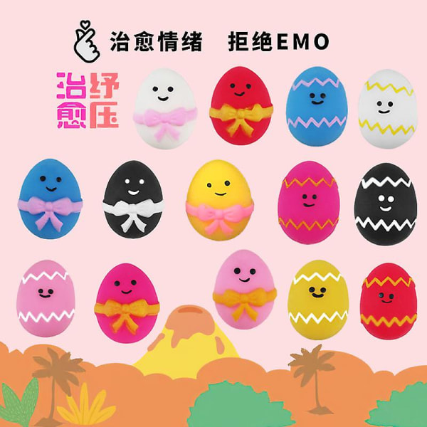 2023 Uudet 50-5kpl hi Squishies Kawaii Easter Egg Squishy-lelut lapsille Antistress Party suosii stress relief leluja syntymäpäiville Db 20pcs