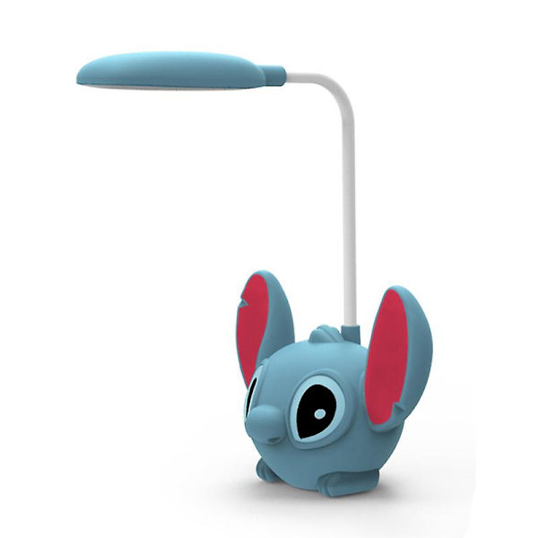 Aoger Disney Stitch LED-skrivebordslampe med blyantspidser, foldbar lys, sød skrivebordslampe, USB-genopladelig lysgave fra klassekammerater [DB] Stitch