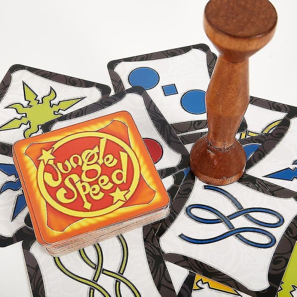 Jungle Brädspel Brun Trä Token Run Fast Pair Forest Speed Party Cards Game [DB]