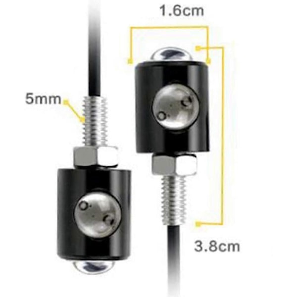 DB Blinkers Amber För Motorcyklar Blinkers Motorcykel Blinkers 12v Universell Black