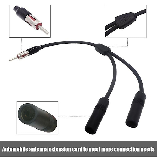 50cm auton antennin jatkokaapeli uros naaras auto am fm radio adapterikaapeli [db]