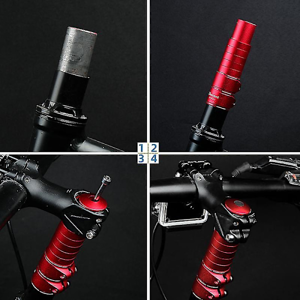 Cykel Gaffel Frempind Hæve Adapter MTB Styr Højde 100mm Forøgelse Forlænger Aluminium Legering Cykeldele Passer Dia. 28.6mm [DB] 135mm