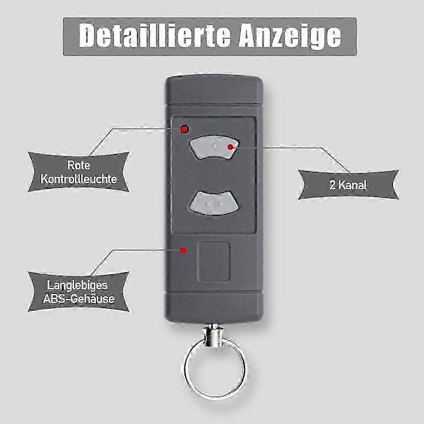 Autotallin oven kädessä pidettävä lähetin malleille HSE2 HSM4 HSM2 HSE4 HS2 HS4, 40,685 MHz autotallin kaukosäädin [DB]