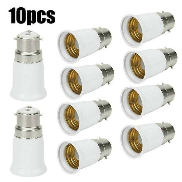 BC B22 - ES E27 -sovitin, Bajonetti-korkki Edison-kierrelamppuun 10 PCS