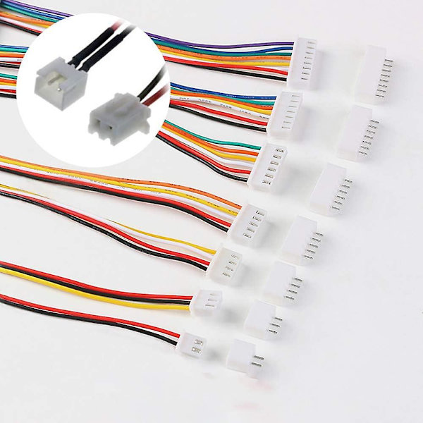 460 stk Jst-kontaktsett, Jst-xh, 2/3/4/5/6-pinners hann/hunn-kontakter, 2,54 mm hunn-pinnekontakter terminaler