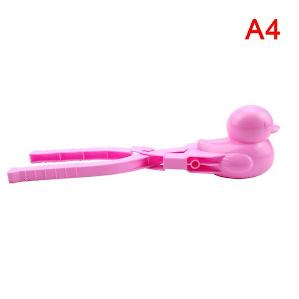 Ankformad snöbollsmaskin klämma 1 st barn utomhus vinter snöform roliga leksaker Db Pink 1pc