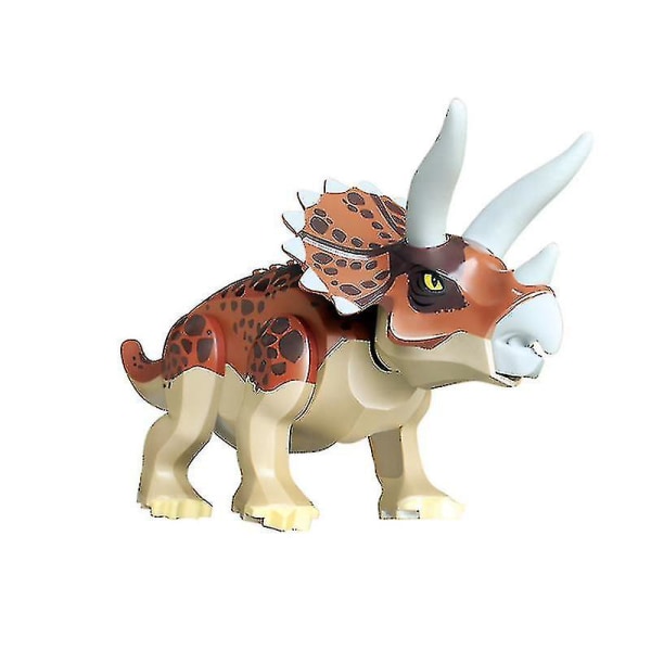 8 st barnleksaksdinosauriebyggsten Jurassic dinosauriemonterad pedagogisk leksak [DB]