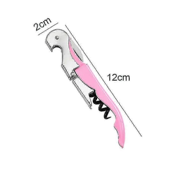 Søt iriserende flaskeåpner og foliekutter, barutstyr i rustfritt stål [DB] pink