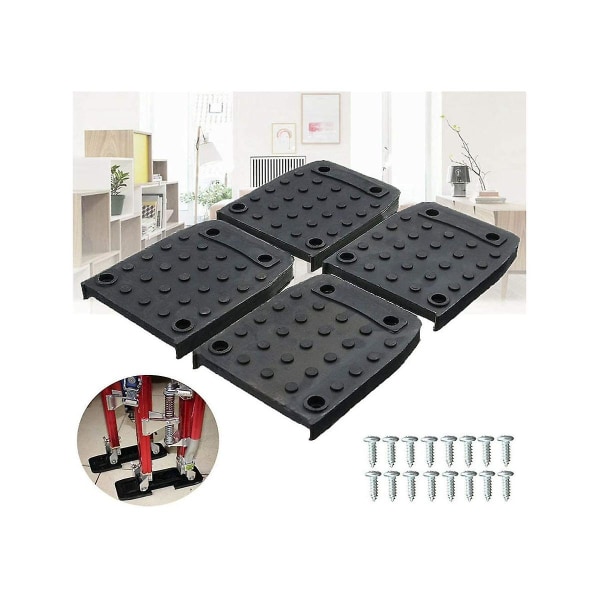 Stilt Soles Anti- Pads För Gipsskivor, 4 st Stilt Soles Reservdelssats, Non- Foot Pads, Konstruktion T [DB] Black