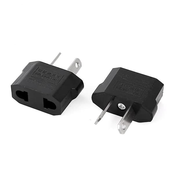 Strømpluggadapter US til EU Euro Europa Plugg Strømpluggkonverter Reise Bærbar Adapter [DB] A01