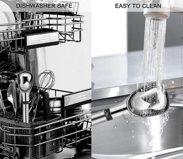 Iskremøse i rustfritt stål – ergonomisk for hard iskrem – tåler oppvaskmaskin [DB]