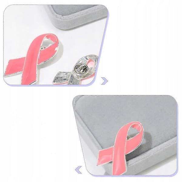 Brystkræft Bånd Nål Broche [DB] pink