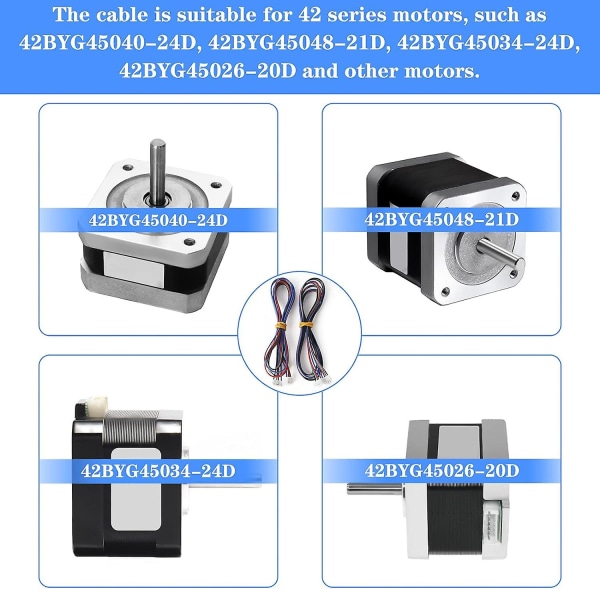 Steppermotorkabel - 4 stk., Xh2.54 Steppermotorkoblingskabel