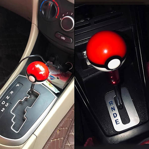 Top10 Racing Pikachu Pokeball Poke Ball Manuell Växelspaksknopp Universal Jdm 4 5 6 Växlar Rund [DB]
