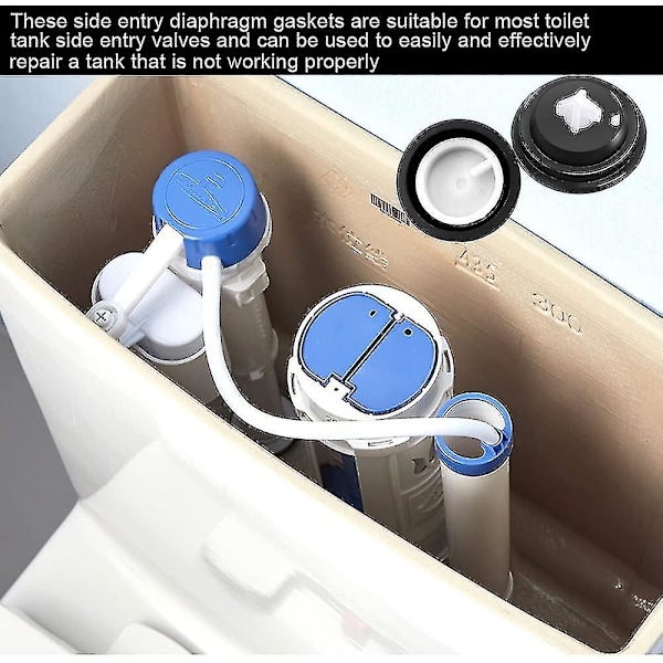 Set med 3 membran för flottörventil Siamp Low Supply för ventil Bushel Sphric Siamp membranpackning för toalett [Db]