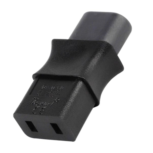 IEC 320 C8 han til IEC 320 C9 2-polet hun AC-adapter 6A /250V [db] Black 26x47x15mm