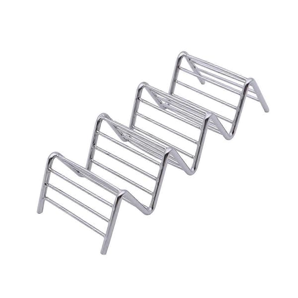 Taco Rack Rustfrit Stål Taco Holder Stand til at holde 3 eller 4 Tacos