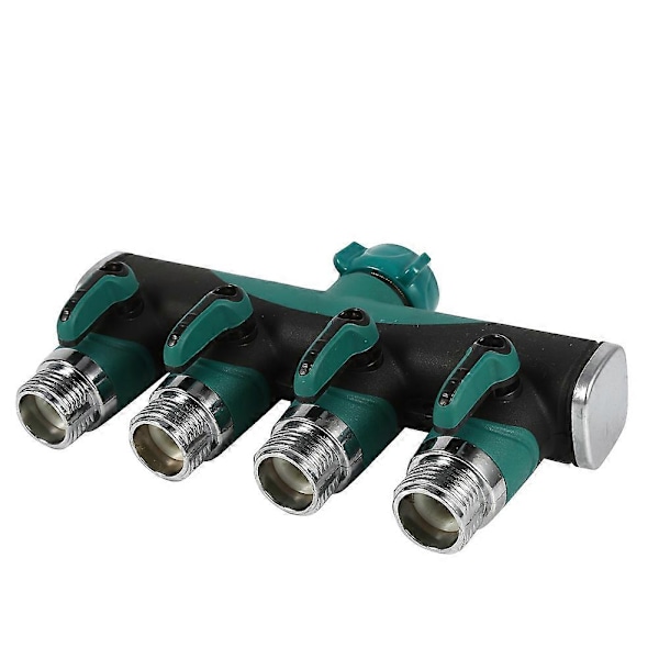 Vannkran Konverter 4-veis Splitter Kobling Slange Rør Adapter for Hagevanning og Vanning [db]
