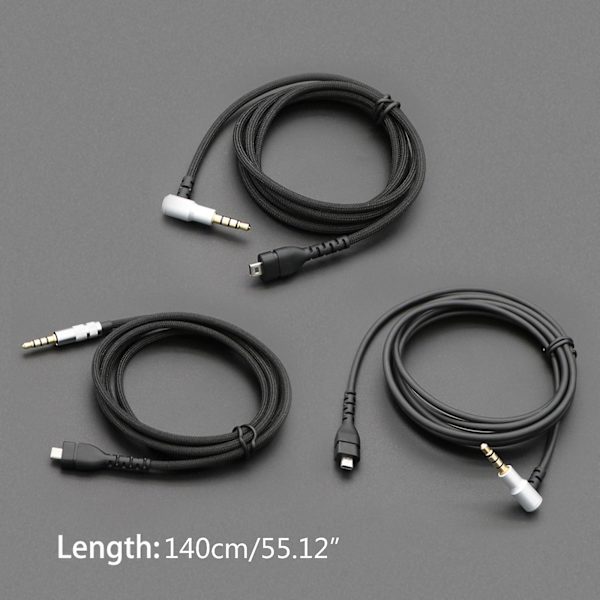 Øretelefon lydkabel for Steelseries Arctis 3 5 7 9x Pro Gaming Hodetelefoner [db] Straight