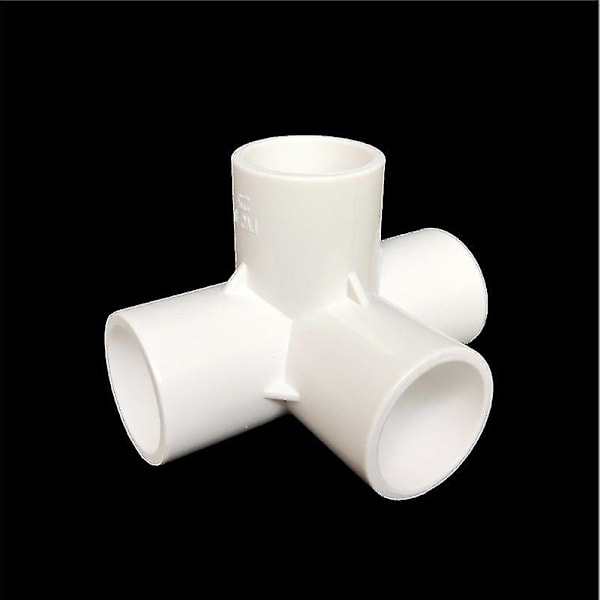 4-vägs innerdiameter 20mm PVC-koppling Bygg kraftig växthusram Möbelanslutningar 10st vit DB