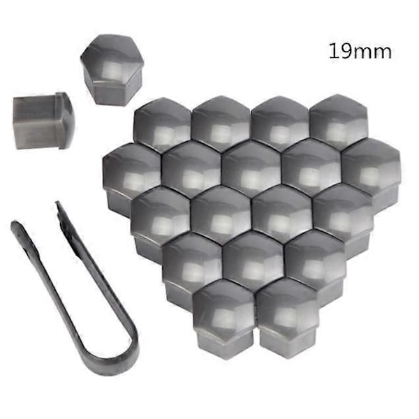 17 19 21MM auton lisävarusteet pyöränsuojuksen ruuvin suojamutteri pölytiivis Volvo V60 S60 XC60 XC40 360c V90 V40 [DB] 19mm-gray-20pcs