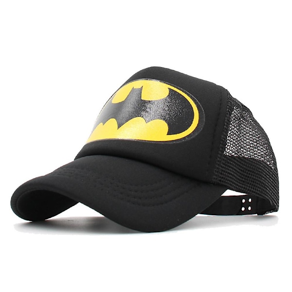 Lasten poikien tyttöjen Batman Mesh Baseball Cap Kesä Hengittävä Snapback Caps Säädettävä Urheilu Aurinkohattu (FW) Black