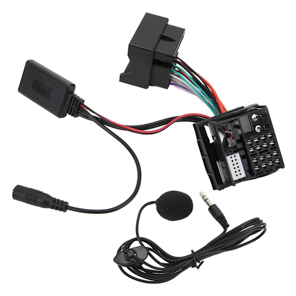 Bilstereo 40-polet ledningsnet adapter med Bluetooth mikrofon AUX til Citroen C2 C3 C4 C6 db