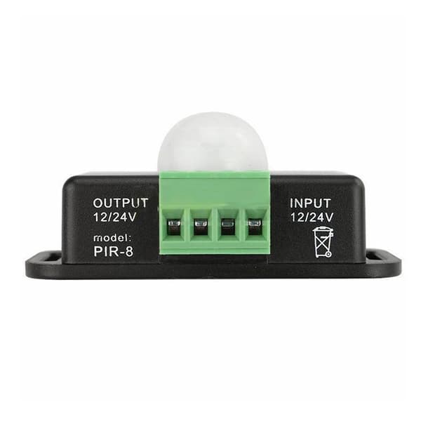Db Dc 12v/24v Kropp Infraröd Pir Rörelsesensor Brytare Led-ljus 8m White