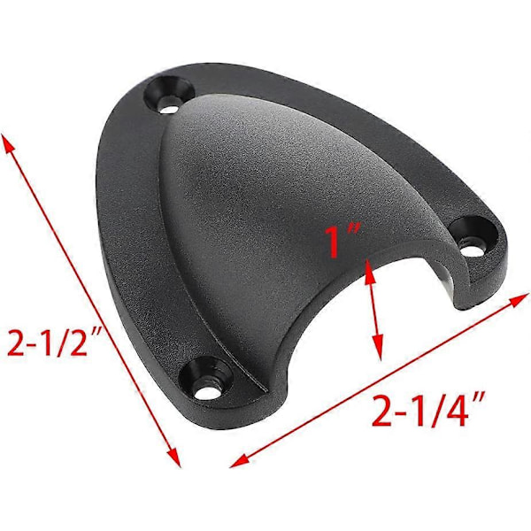 4 stk. Nylon 2.5\" Marine Ledningskabel Ventilationsdæksel, Muslingeskal Ventilation til Båd, Glat Kant Tykkelse 1/8\", Ledningsventilationsdæksel, Muslingeskal Ventilation, Gratis i [DB]
