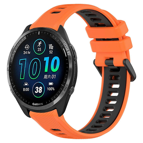 Silikoninen kellonranneke Garmin Forerunner 965/255/Vivoactive 4/Venu 2 -kelloon 22mm, kaksivärinen [db] Multicolor Style B