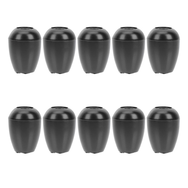 10 par universal stetoskop ørepropper utskiftbare silikon ørepropper {DB Black 1.4X0.9CM