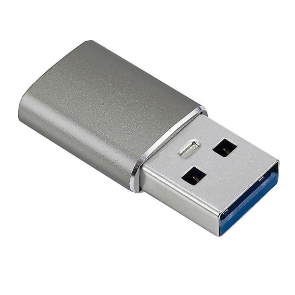 Telefonomvandlare Höghastighets multifunktionell Hot Swap Usb3.1 Hane till Typ-c kvinnlig miniomvandlare för smartphone Jikaix Grey