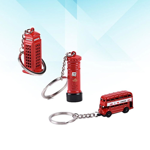 3 stk/sett Metall Nøkkelring Souvenirs Nøkkelring London Nøkkelring Souvenirs Nøkkelringdb M