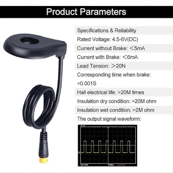 Cykel Power Pedal Assist Sensor Venstre PAS Elektrisk Cykel Pedal Sensor Værktøj Værktøj db