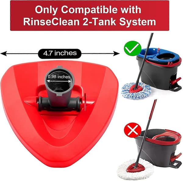 Spin Mop Erstatningsbase Kun For Ocedar Rinseclean 2 Tank System Spin Mop Hoder Erstatningsbase For O Cedar Mop Erstatt Hode [db] Red Mop Base