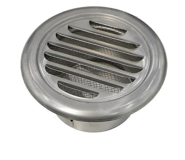 Langray Rund Ventilationsrist i Rustfrit Stål, Rundt Ventilationsgitter til Luftcirkulation på Badeværelse, Kontor og Loftrum - 80mm[DB]