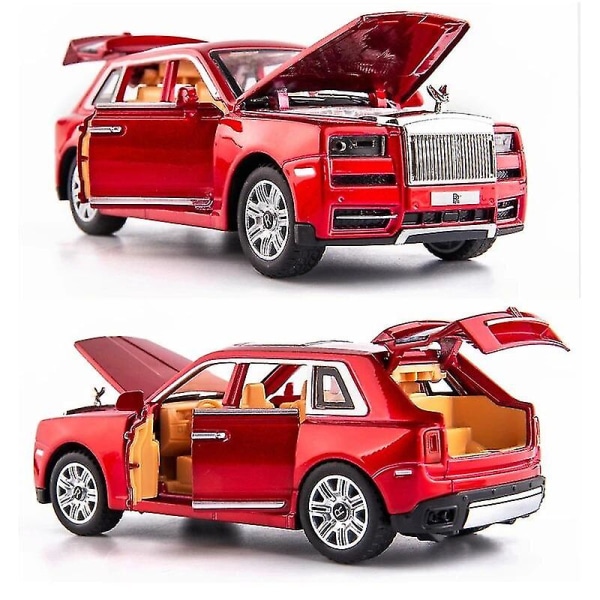 1/32 Rolls Royce Phantom Diecast Leksaksbil Miniatyrmodell Lyx Super Pull Back Ljud & Ljus Dörrar Öppningsbar Samling Present Barn Db Rolls-Royce Cullinan4